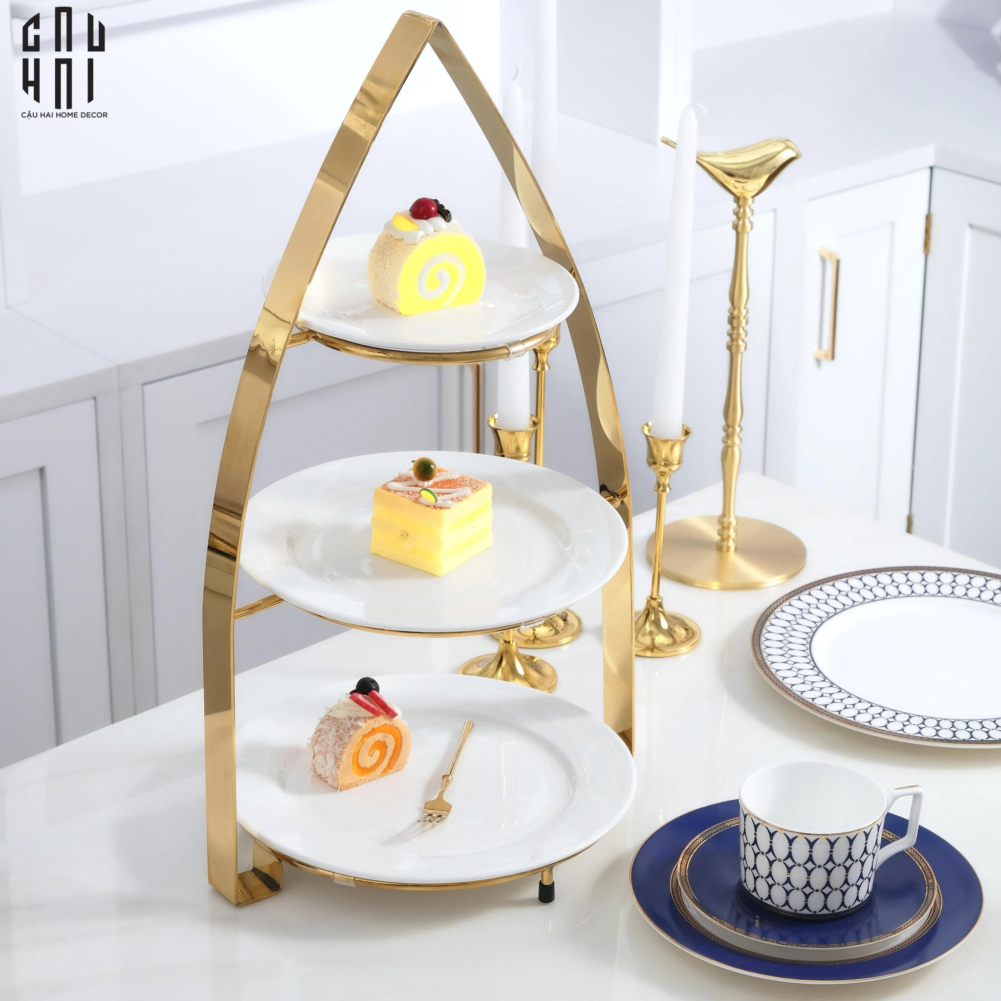 Đĩa 3 Tầng Hyper Étagère Ss25-Đĩa trang trí-CẬU HAI HOME DECOR