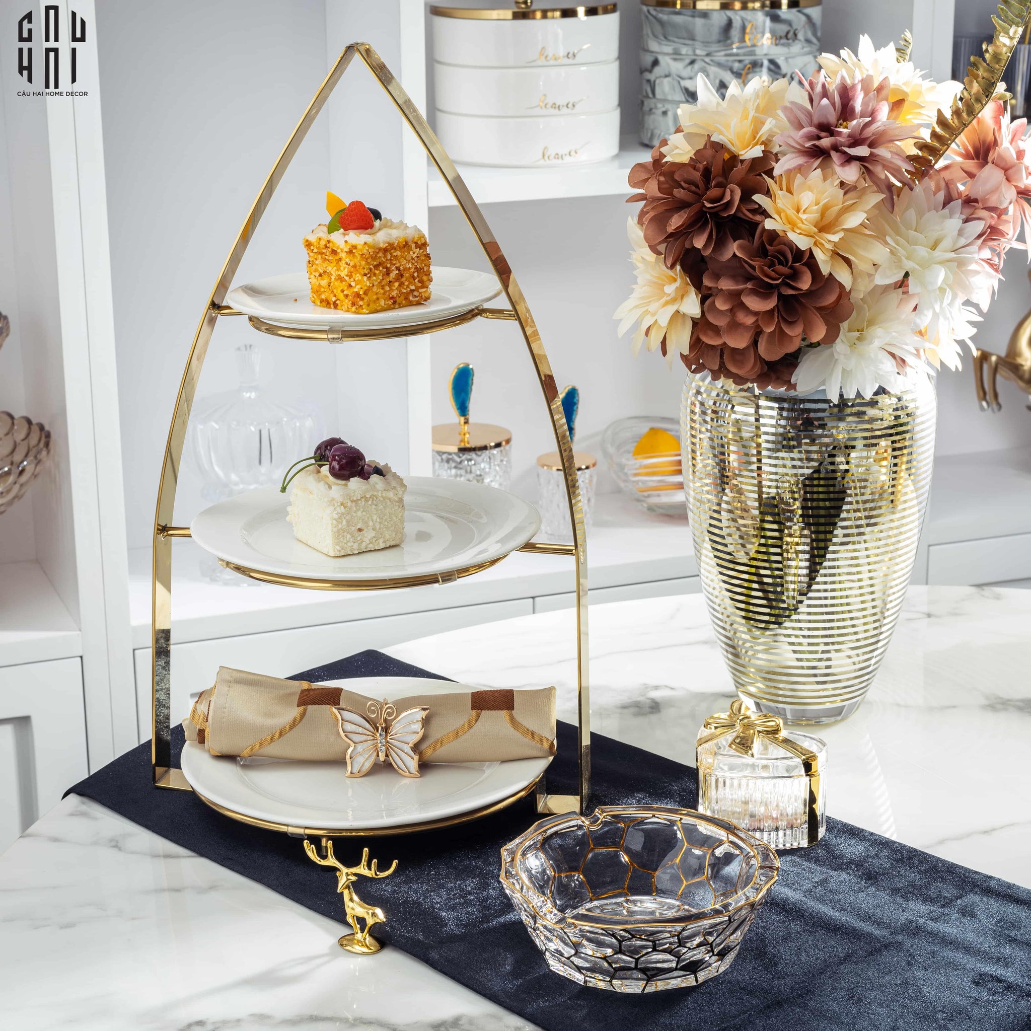 Đĩa 3 Tầng Hyper Étagère Ss25-Đĩa trang trí-CẬU HAI HOME DECOR