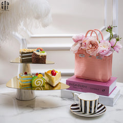 Đĩa Bánh 2 Tầng Marble Maxim Étagère Deux Niveaux H32-SET CHÉN DĨA-CẬU HAI HOME DECOR