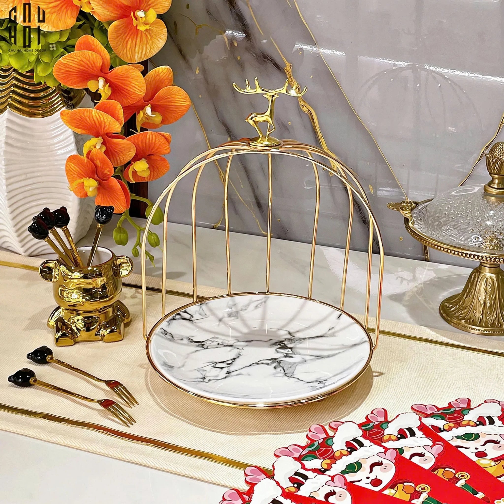 Đĩa Bánh New Alley Standing-SET CHÉN DĨA-CẬU HAI HOME DECOR
