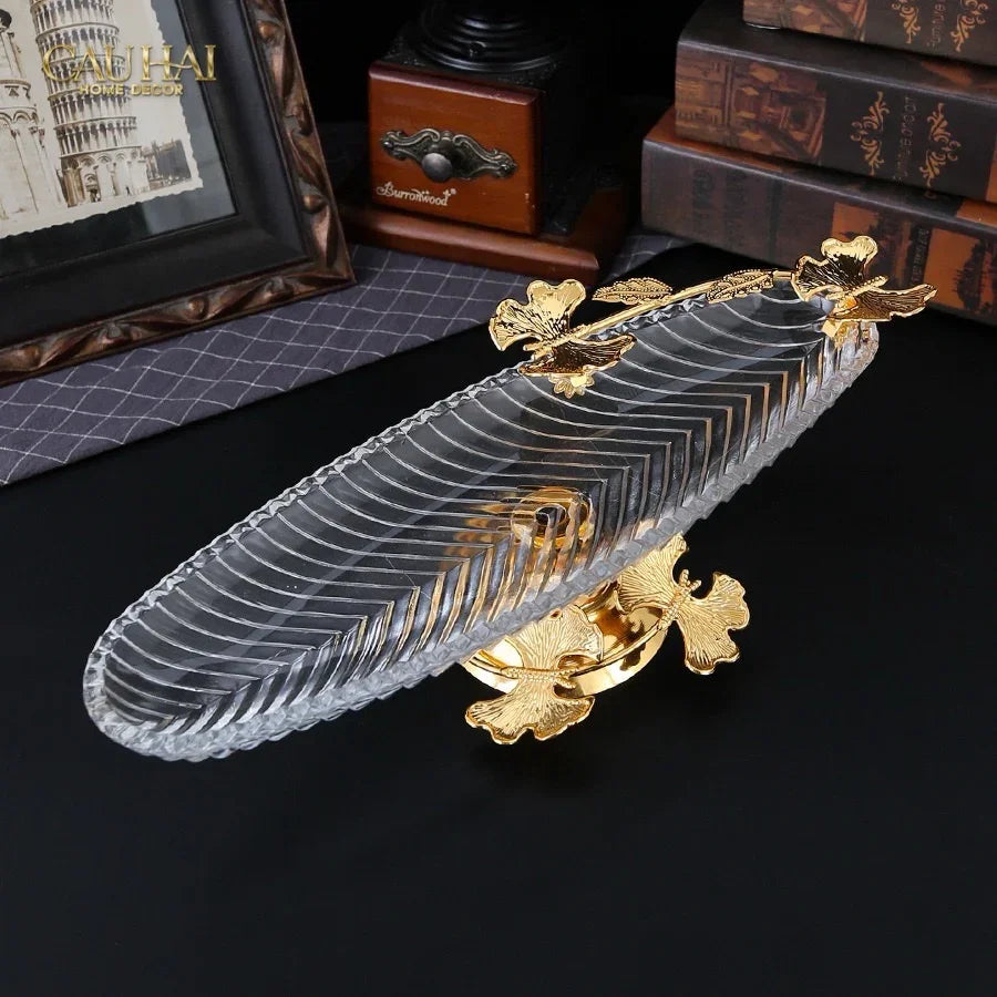 Đĩa Dài Persian Lumière Papillon Crystal Plateau-SET CHÉN DĨA-CẬU HAI HOME DECOR