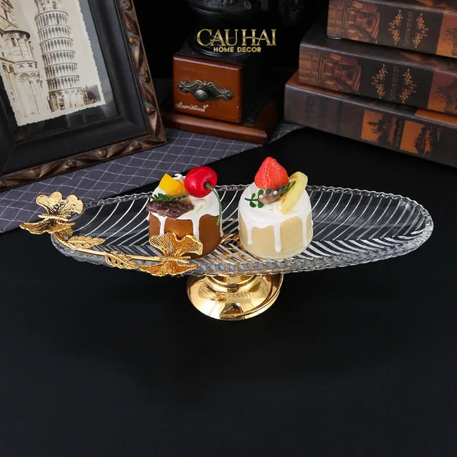 Đĩa Dài Persian Lumière Papillon Crystal Plateau-SET CHÉN DĨA-CẬU HAI HOME DECOR