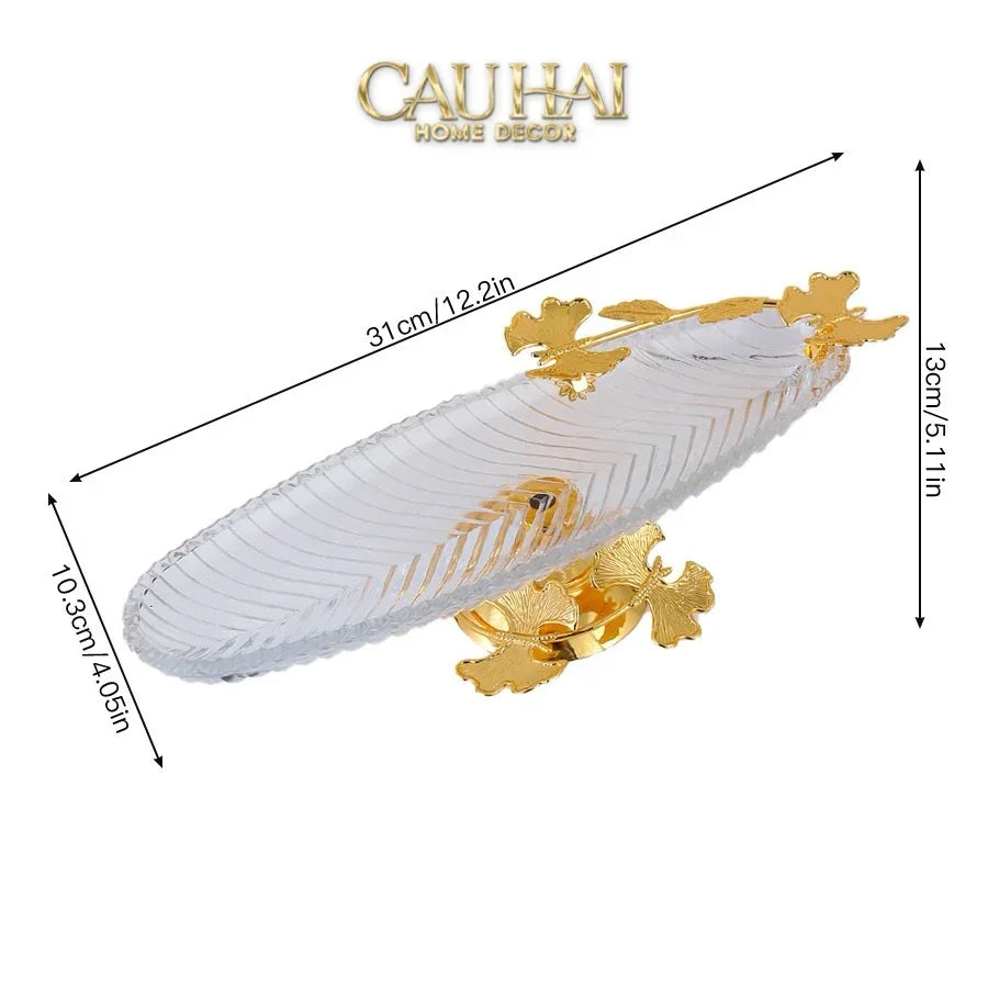 Đĩa Dài Persian Lumière Papillon Crystal Plateau-SET CHÉN DĨA-CẬU HAI HOME DECOR