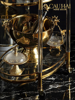 Đĩa Kẹo Thuỷ Tinh Athens-SET CHÉN DĨA-CẬU HAI HOME DECOR