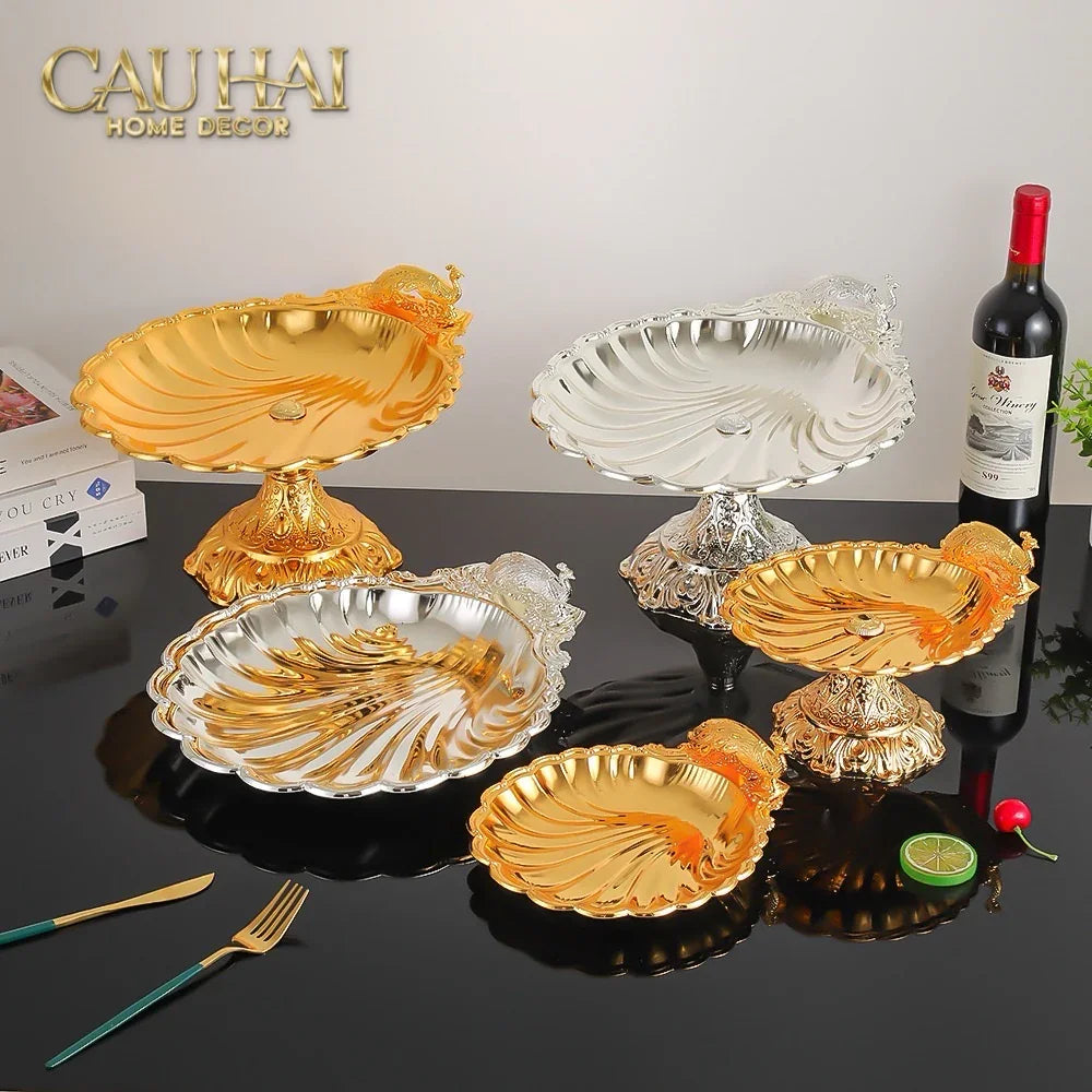 Đĩa Khổng Tước Persian Argenté Impérial Paon Plateau-SET CHÉN DĨA-CẬU HAI HOME DECOR