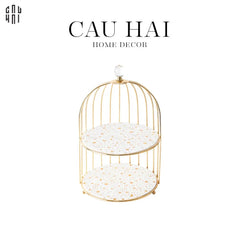 Đĩa Lồng Chim 2 Tầng Moonlight Étagère-SET CHÉN DĨA-CẬU HAI HOME DECOR
