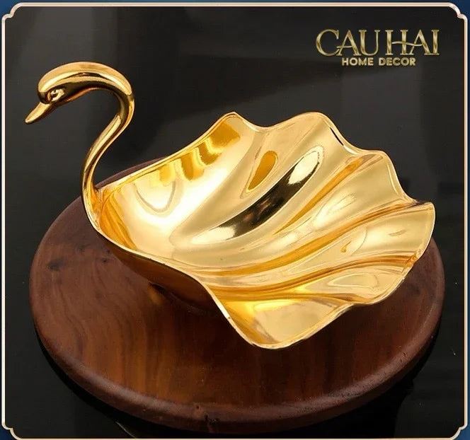 Đĩa Metalic Persian Aurelia D'Or Swan-CẬU HAI HOME DECOR