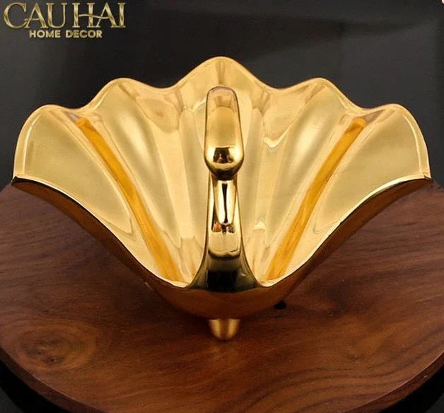 Đĩa Metalic Persian Aurelia D'Or Swan-SET CHÉN DĨA-Đối tác tại Trung Quốc theo từng đơn đặt hàng-CẬU HAI HOME DECOR