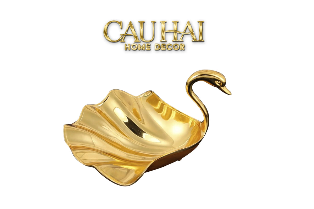 Đĩa Metalic Persian Aurelia D'Or Swan-SET CHÉN DĨA-Đối tác tại Trung Quốc theo từng đơn đặt hàng-CẬU HAI HOME DECOR
