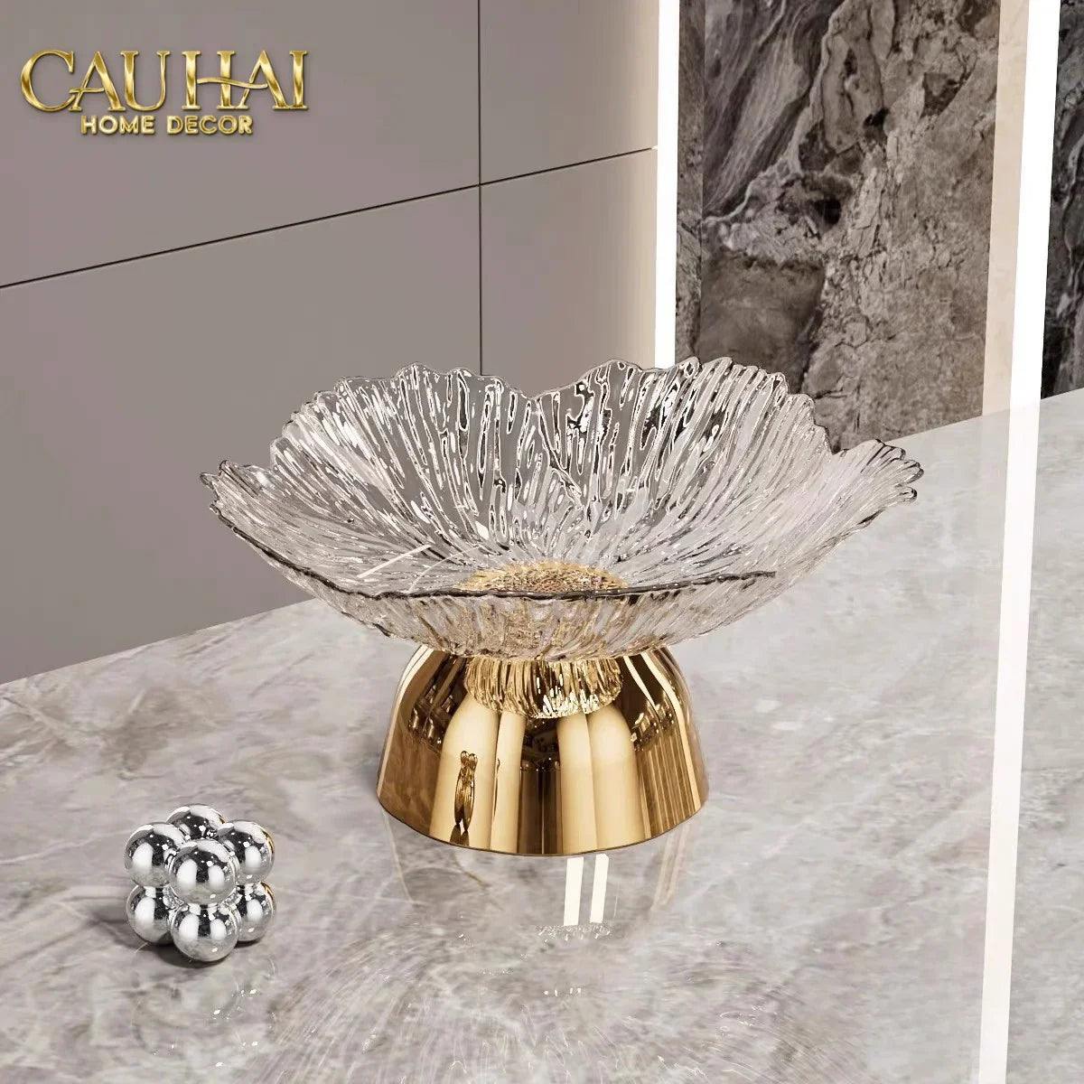 Đĩa Trái Cây Acry - Sunlit Blossom-SET CHÉN DĨA-CẬU HAI HOME DECOR
