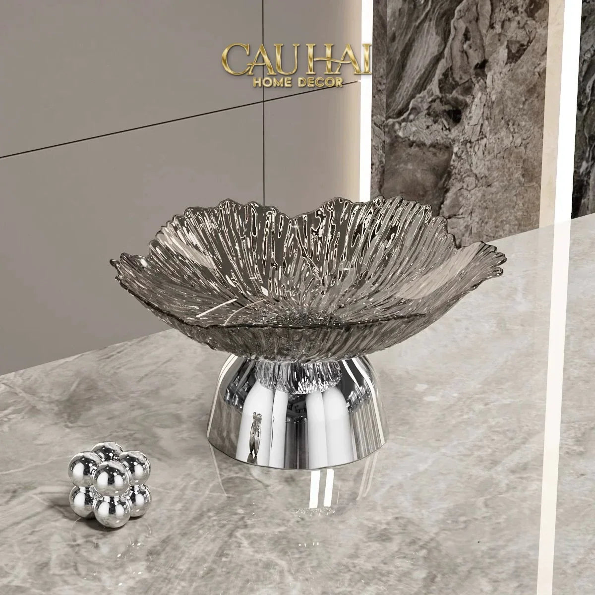 Đĩa Trái Cây Acry - Sunlit Blossom-SET CHÉN DĨA-CẬU HAI HOME DECOR