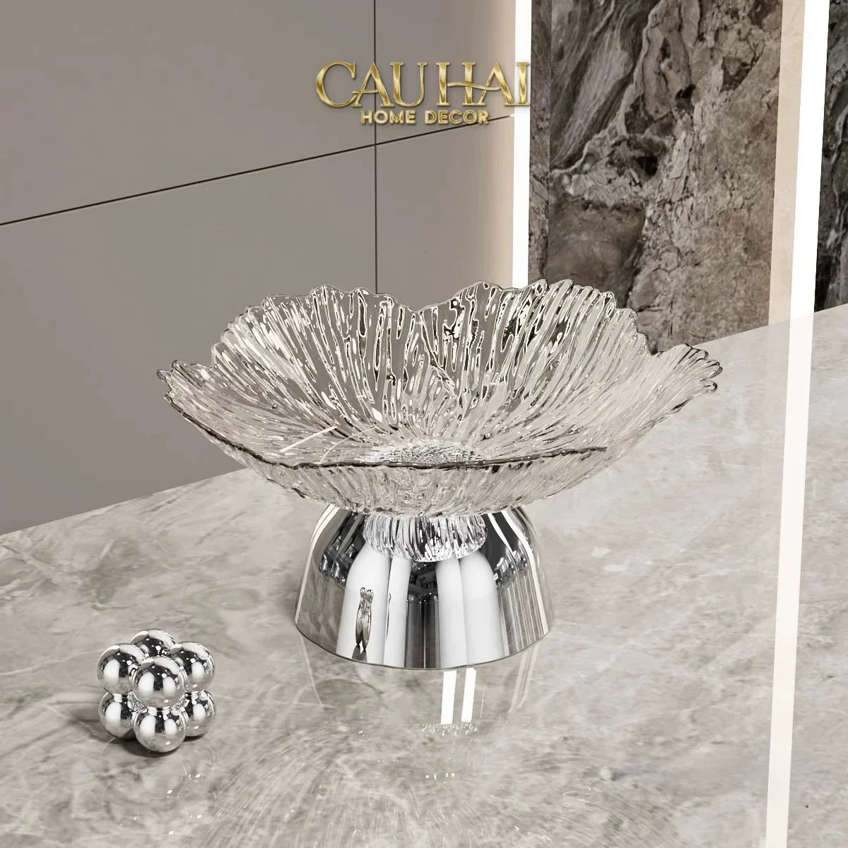 Đĩa Trái Cây Acry - Sunlit Blossom-SET CHÉN DĨA-CẬU HAI HOME DECOR