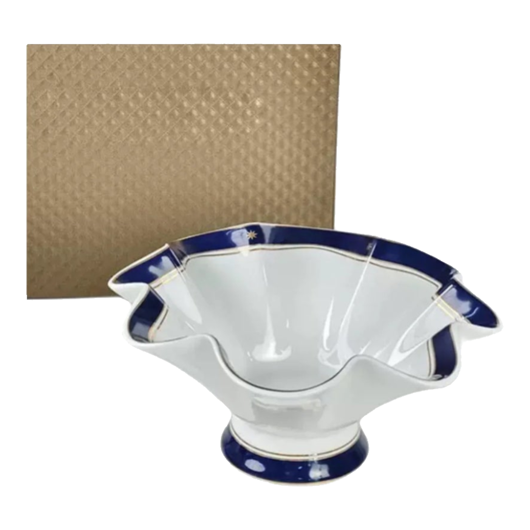 Maison Couture - Đĩa Trái Cây Belle Vie Luxe Blanc & Bleu Minuit Signature Fluid Plateau