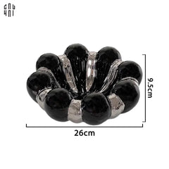 Đĩa Trái Cây Gốm Sứ - Savoir Argent Blooming Fruit Bowl-Hoa Lụa-CẬU HAI HOME DECOR