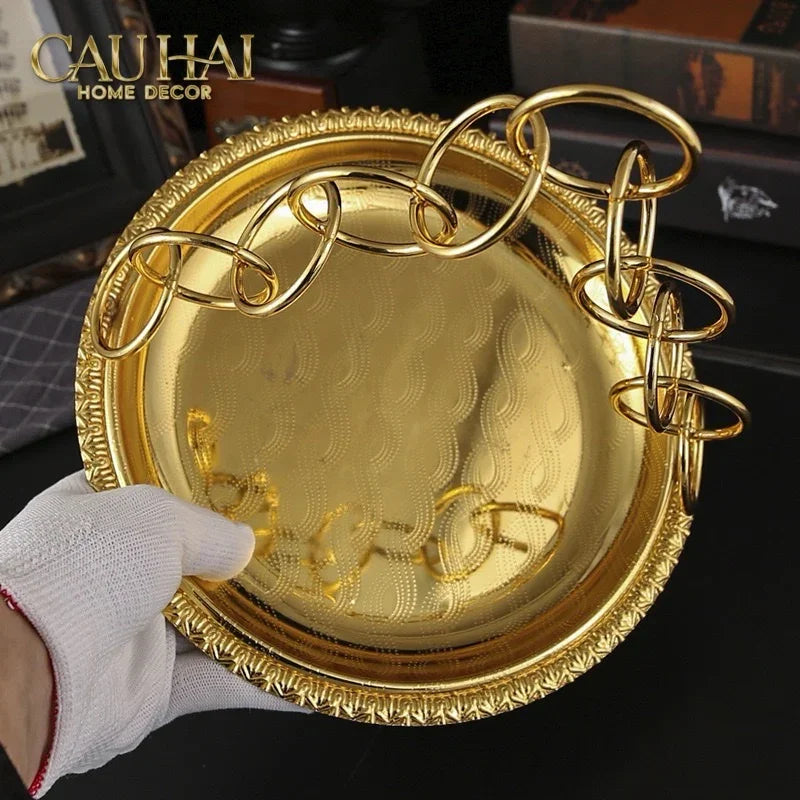 Đĩa Trái Cây Persian D’Or Circle Serve Tray-CẬU HAI HOME DECOR