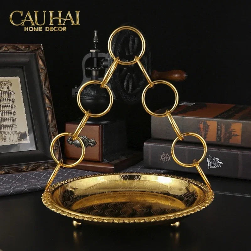 Đĩa Trái Cây Persian D’Or Circle Serve Tray-CẬU HAI HOME DECOR