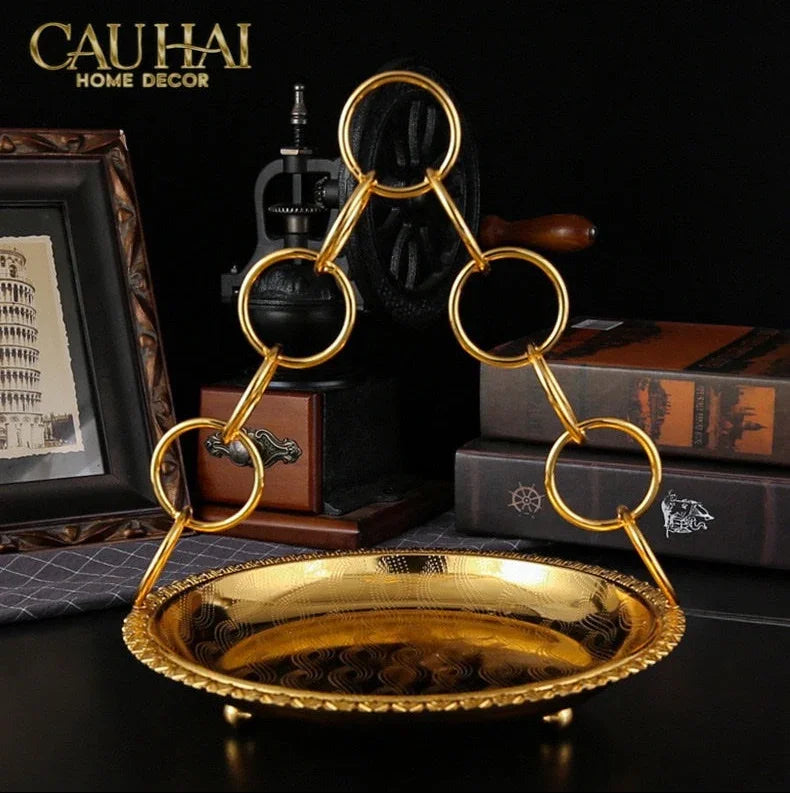 Đĩa Trái Cây Persian D’Or Circle Serve Tray-SET CHÉN DĨA-CẬU HAI HOME DECOR