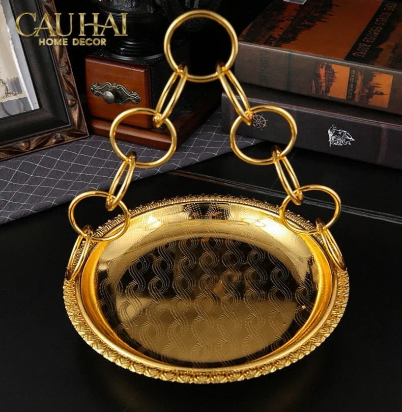 Đĩa Trái Cây Persian D’Or Circle Serve Tray-SET CHÉN DĨA-CẬU HAI HOME DECOR