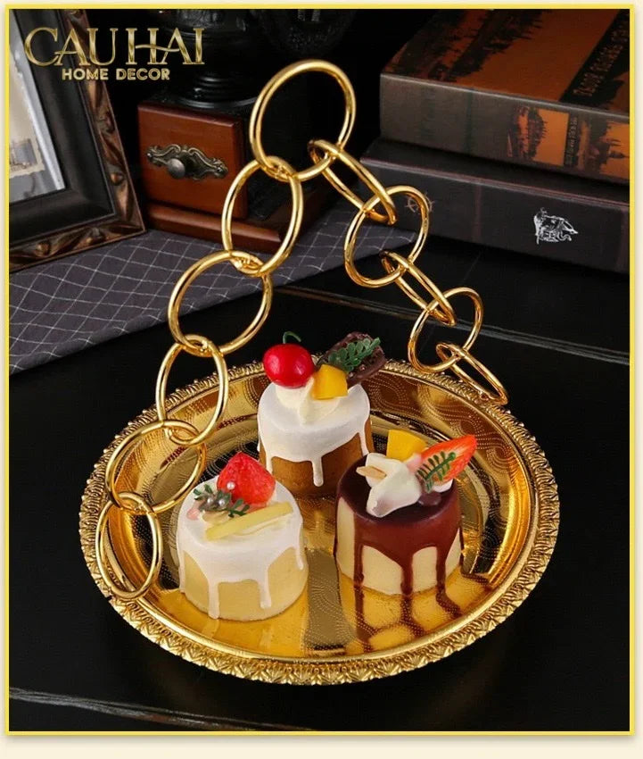 Đĩa Trái Cây Persian D’Or Circle Serve Tray-SET CHÉN DĨA-Đối tác tại Trung Quốc theo từng đơn đặt hàng-CẬU HAI HOME DECOR