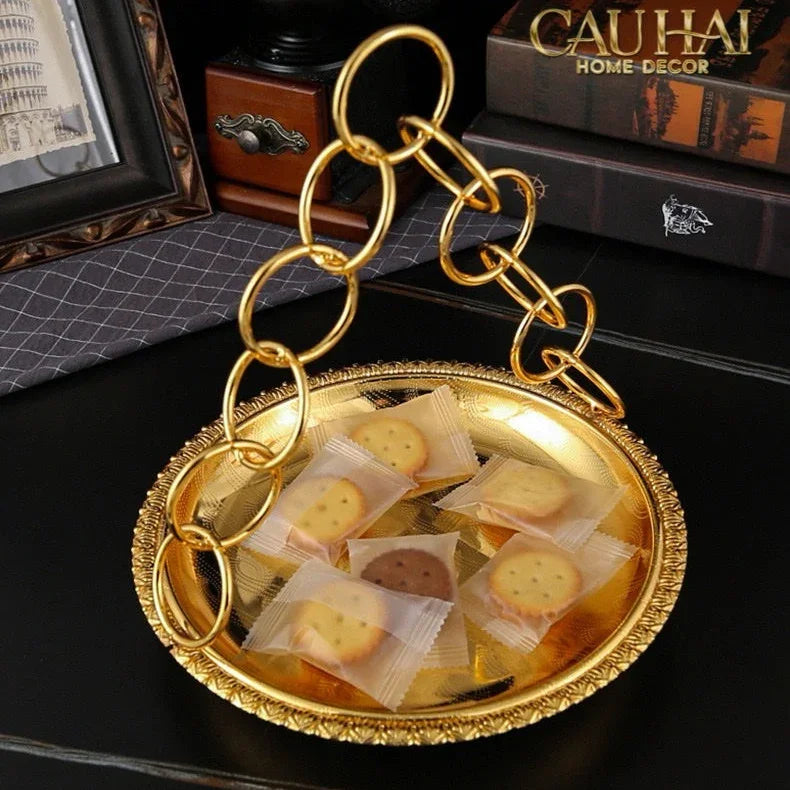 Đĩa Trái Cây Persian D’Or Circle Serve Tray-SET CHÉN DĨA-Đối tác tại Trung Quốc theo từng đơn đặt hàng-CẬU HAI HOME DECOR