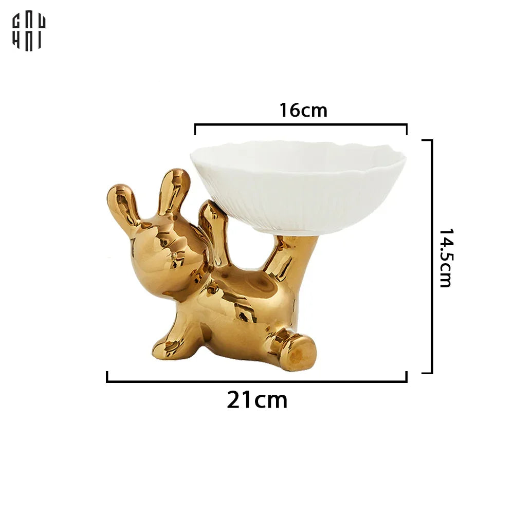 Đĩa Trái Cây Petit Lapin Jolié D'Or-SET CHÉN DĨA-CẬU HAI HOME DECOR