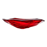 Maison Cristalleries Couture -   Đĩa Trái Cây Pha Lê Cao Cấp  Crimson Ruby  Peak Centerpiece Fruit Plate D29