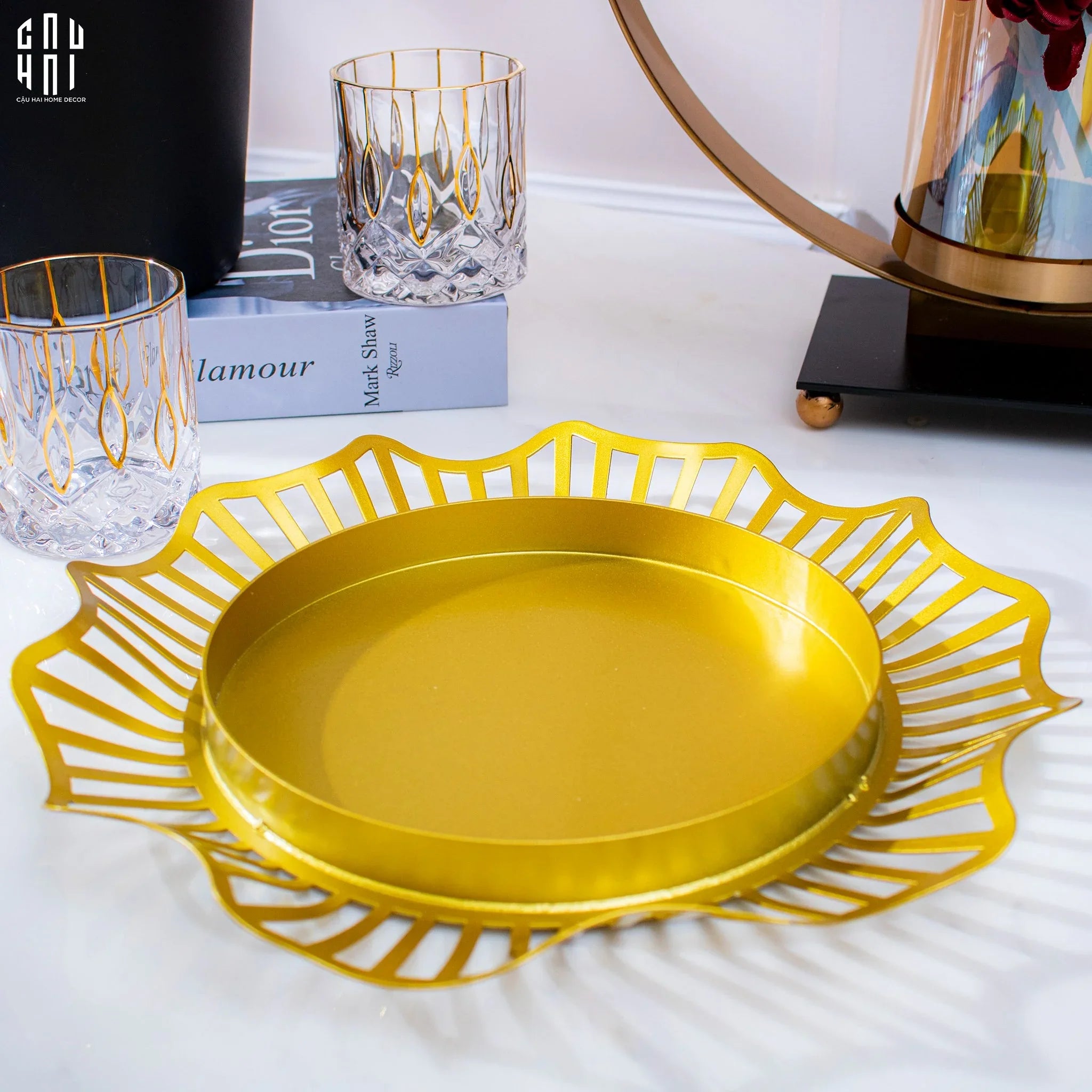 Đĩa Trái Cây Round Curves Ss25-SET CHÉN DĨA-CẬU HAI HOME DECOR