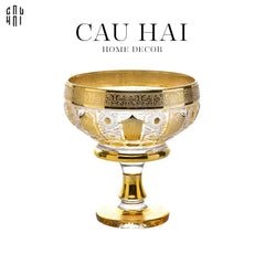 Đĩa Trái Cây Thuỷ Tinh Javier - L Ss25-SET CHÉN DĨA-CẬU HAI HOME DECOR