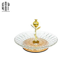 Đĩa Trái Cây Trái Lựu Thuỷ Tinh Blooming Ss25-CẬU HAI HOME DECOR