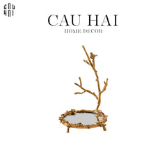 Đĩa Trang Trí Đồng Feuillage Brasson Bird-CẬU HAI HOME DECOR