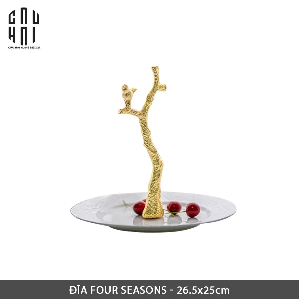 Đĩa Trang Trí Feuillage Four Seasons Decoratives Plates-SET CHÉN DĨA-CẬU HAI HOME DECOR