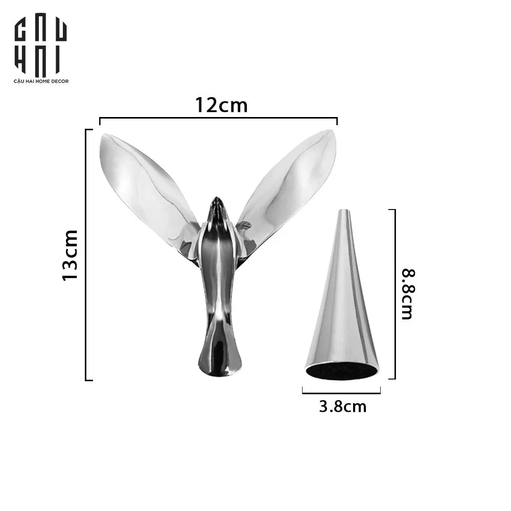 Đồ Khui Nắp Chai Hình Tượng Chim Platinum Bird-TƯỢNG TRANG TRÍ-CẬU HAI HOME DECOR