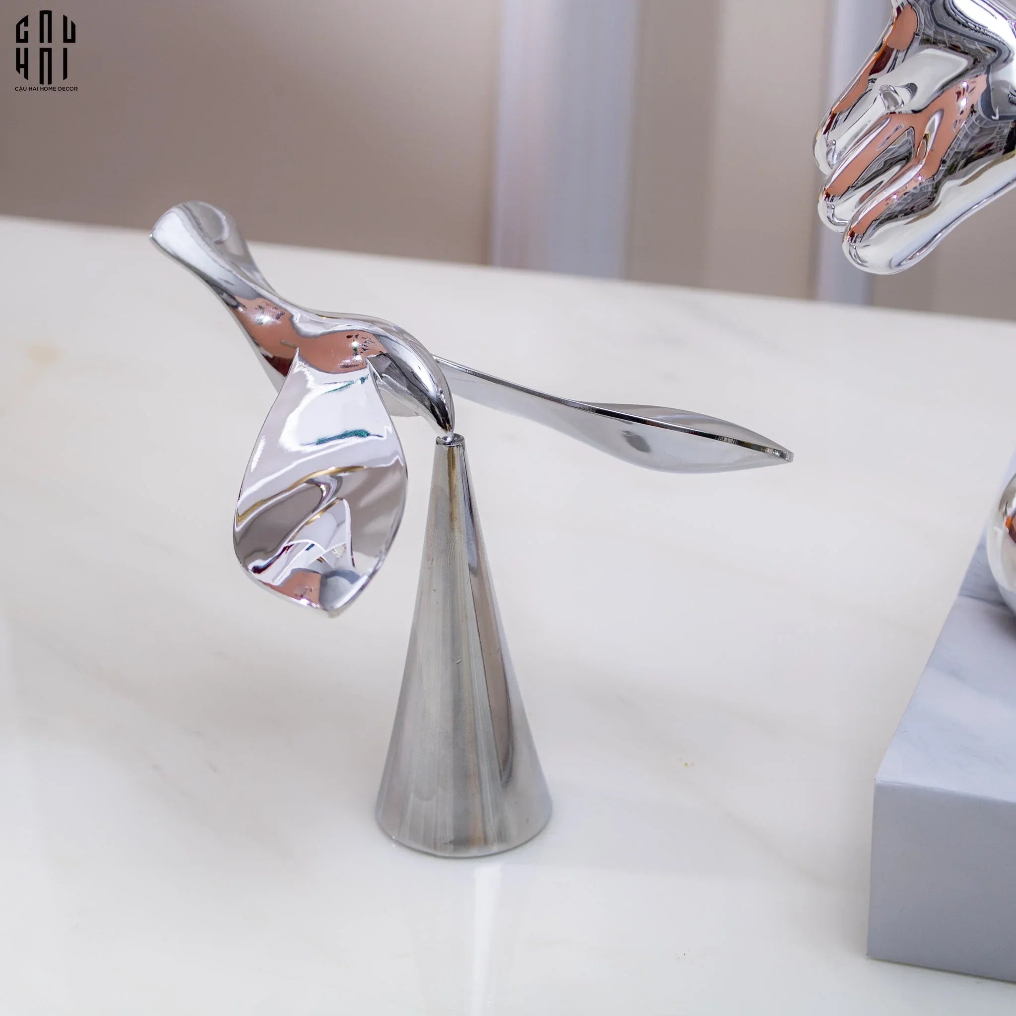 Đồ Khui Nắp Chai Hình Tượng Chim Platinum Bird-TƯỢNG TRANG TRÍ-CẬU HAI HOME DECOR