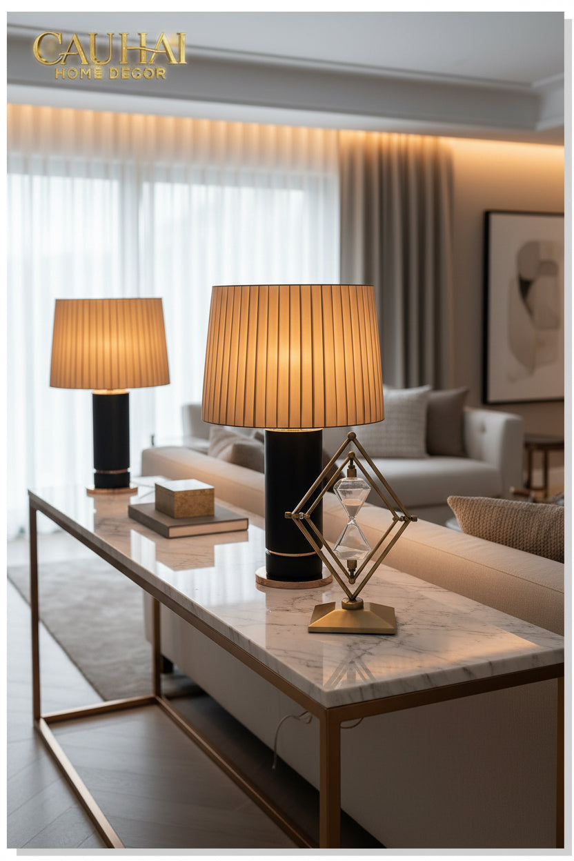Đồng Hồ Cát Temps Diamant Gildded Mordern 30*20*10-Đồng hồ Cát-CẬU HAI HOME DECOR-CẬU HAI HOME DECOR