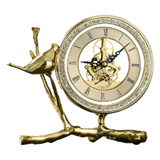 Đồng hồ để bàn bằng đồng Golden Empire Emperor Bird Of The Paradise Castle - Cậu Hai Home Decor