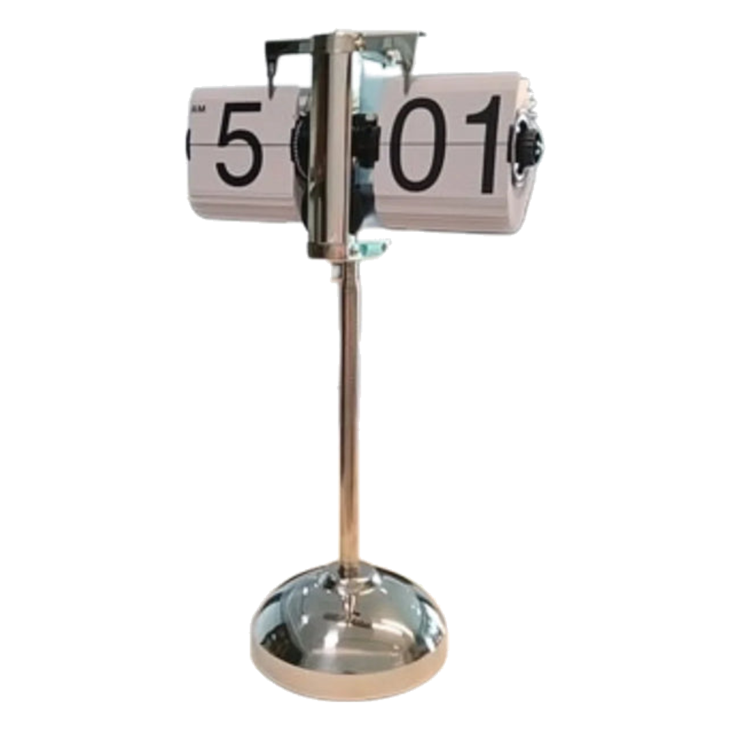 Đồng hồ lật chân cao Highclass Flip Clock Retro Blanc 21x40/60 - Cậu Hai Home Decor