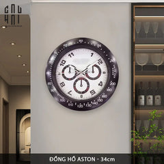 Đồng Hồ Treo Tường Cao Cấp Regal Aston D34 Graphite Version-ĐỒNG HỒ-CẬU HAI HOME DECOR