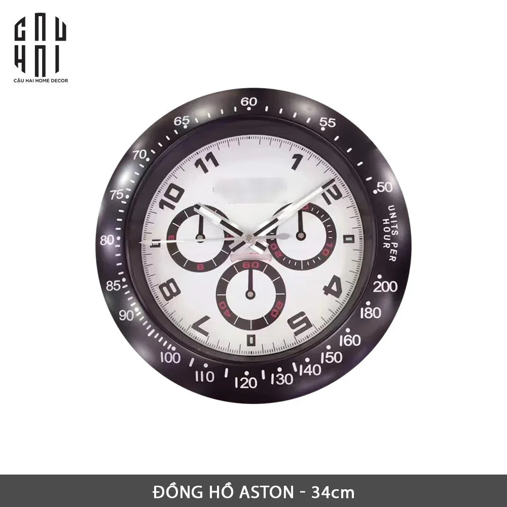 Đồng Hồ Treo Tường Cao Cấp Regal Aston D34 Graphite Version-ĐỒNG HỒ-Đối tác tại Trung Quốc theo từng đơn đặt hàng-CẬU HAI HOME DECOR