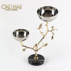Elysian Couture - Đĩa Trái Cây Platinum Branche Céleste Botanique-CẬU HAI HOME DECOR