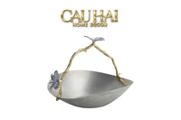 Elysian Couture - Đĩa Trái Cây Platinum Impérial Pavillon Centerpiece 18x22-LY THỦY TINH-CẬU HAI HOME DECOR