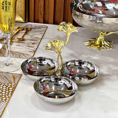 Elysian Couture - Đĩa Trái Cây Triptyque Platinum Dou Ginkgo Decorative Disk-LY THỦY TINH-CẬU HAI HOME DECOR