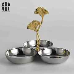 Elysian Couture - Đĩa Trái Cây Triptyque Platinum Dou Ginkgo Decorative Disk-LY THỦY TINH-CẬU HAI HOME DECOR