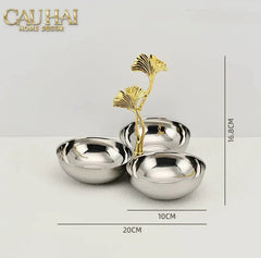Elysian Couture - Đĩa Trái Cây Triptyque Platinum Dou Ginkgo Decorative Disk-LY THỦY TINH-CẬU HAI HOME DECOR