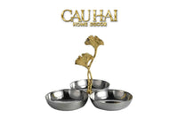 Elysian Couture - Đĩa Trái Cây Triptyque Platinum Dou Ginkgo Decorative Disk-LY THỦY TINH-CẬU HAI HOME DECOR