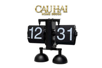 Elysian Couture - Đồng Hồ Lật Retro Bản 2 Chân Đen Flip Clock Savoire Twin-Base 17x21-ĐỒNG HỒ-CẬU HAI HOME DECOR