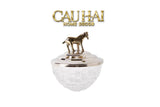 Elysian Couture - Lọ Kẹo Ngựa Đồng Brasson Stallion Ashva Royale Candy Jar Indira Atélier 11.4x12.7-Lọ kẹo Canister Bonbonnière-CẬU HAI HOME DECOR