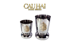 Elysian Couture - Set 2 Bình Hoa Genesis Platinum Maison Vase 13x22/18x30-BÌNH HOA-CẬU HAI HOME DECOR