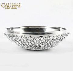 Elysian - Đĩa Trái Cây Platinum Branche Argentée D25-LY THỦY TINH-CẬU HAI HOME DECOR