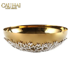 Elysian - Đĩa Trái Cây Platinum Branche Argentée D25-LY THỦY TINH-CẬU HAI HOME DECOR