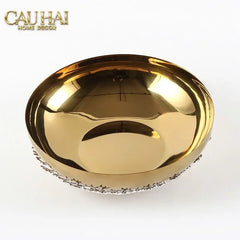 Elysian - Đĩa Trái Cây Platinum Branche Argentée D25-LY THỦY TINH-CẬU HAI HOME DECOR